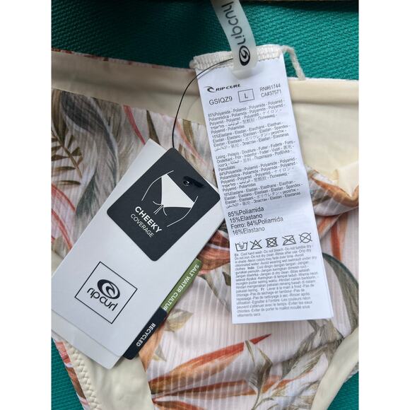 Rip Curl Havana Tri Bikini Top & Cheeky Surf Bottoms Size Large - Picture 6 of 14